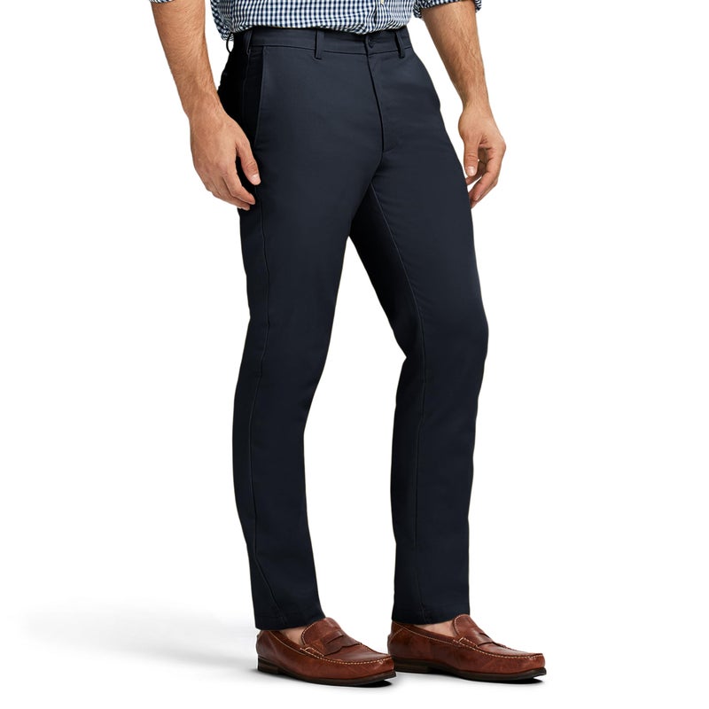 IZOD Men's American Chino Flat-Front Straight-Fit Pants, Navy, 32W x 29L - Image 2